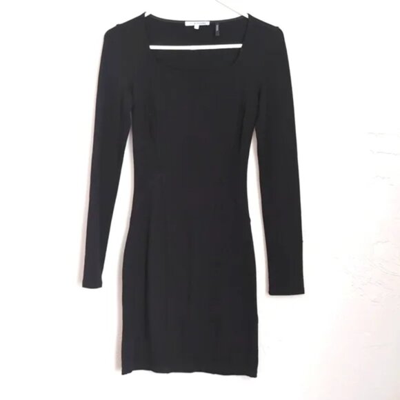 Women's Helmut Lang Black Long Sleeve Bodycon Mini Dress Size Small - Picture 9 of 9